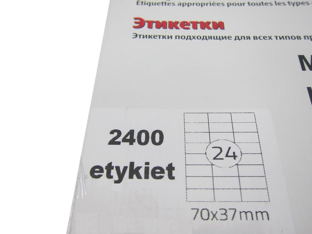 Etykieta samoprzylepna 70/37 ( 24szt. na A4)