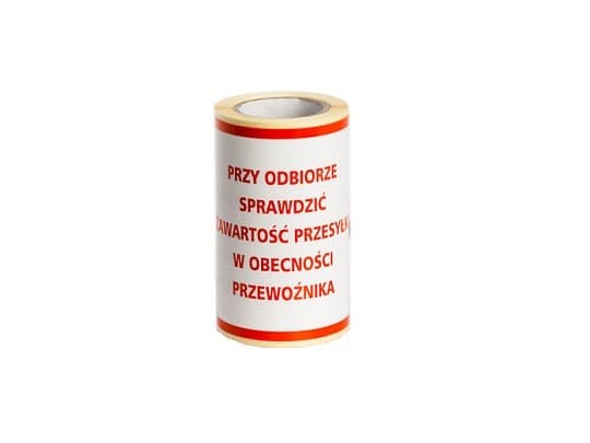 Etykiety samoprzylepne nadruk SPRAWDZ ZAWARTOSC 100x100mm op. 100szt.