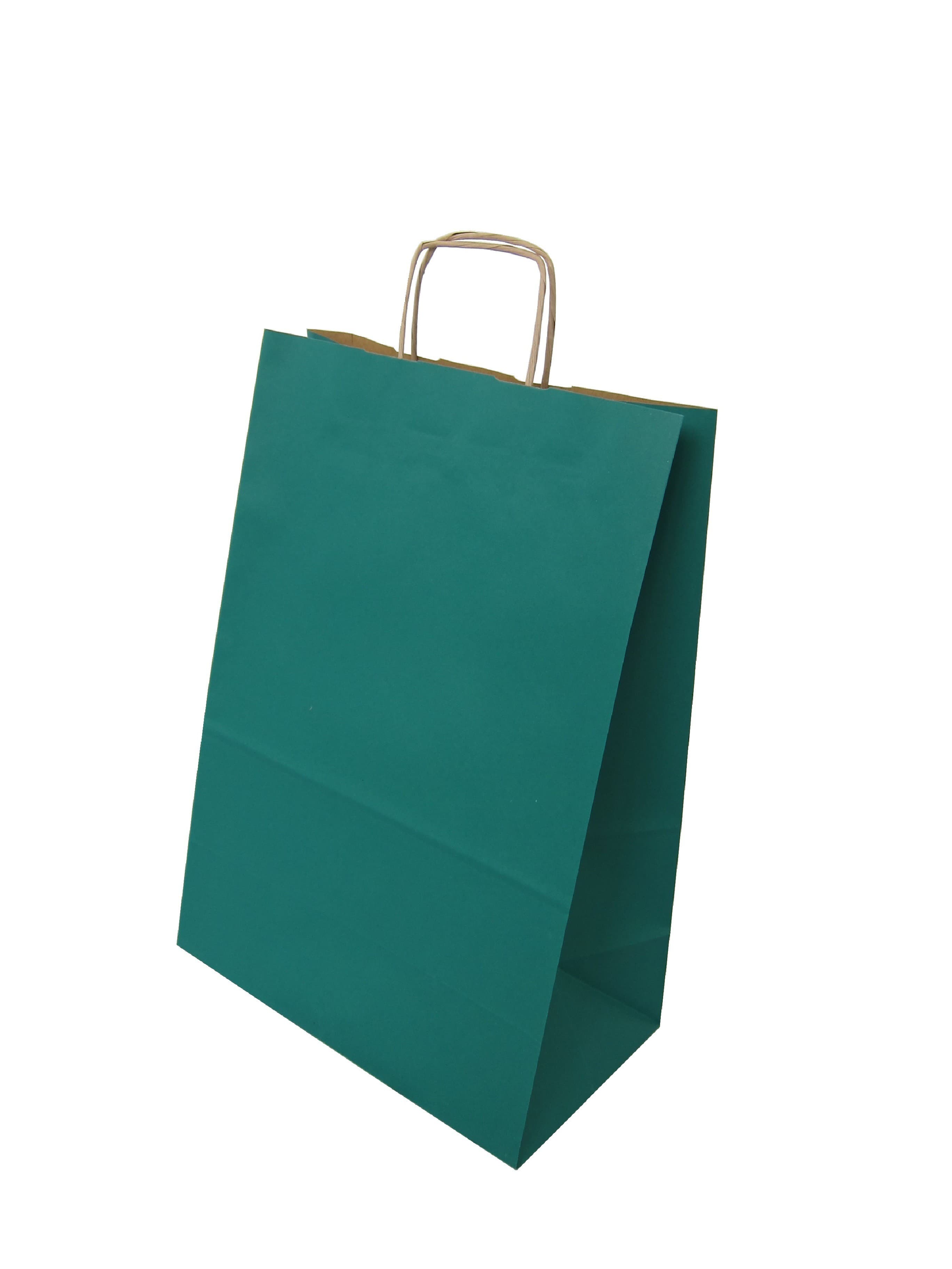 Torba papierowa 30/17/42,5 ciemno zielona 90g